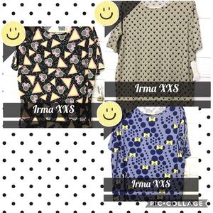 Lularoe Disney Irma Shirt Size XXS (LOT of 3)